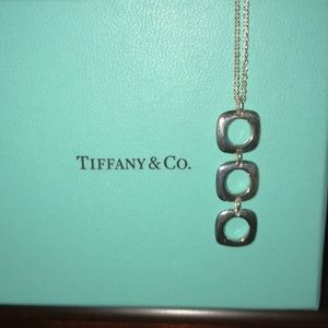 Tiffany & Co. Triple Cushion Pendant Drop Necklace